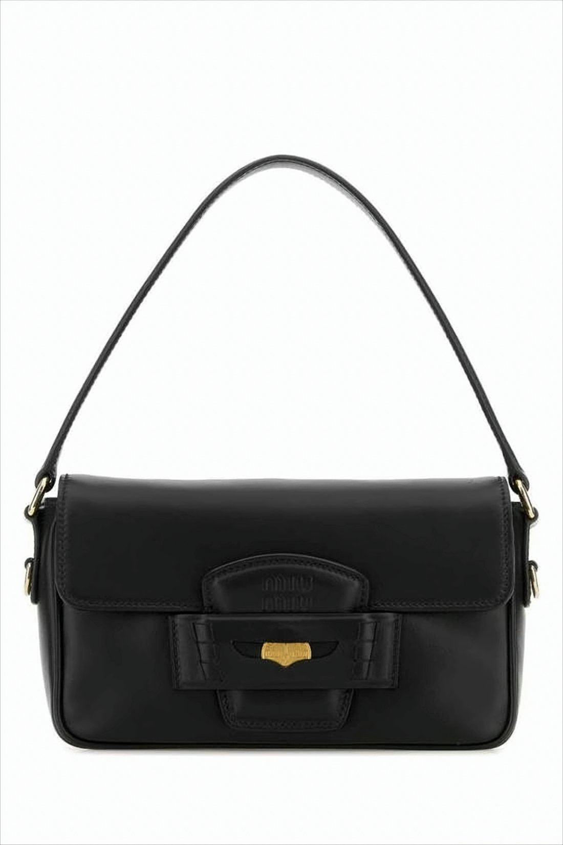 Rectangular Shoulder Bag in Smooth Calf Leather