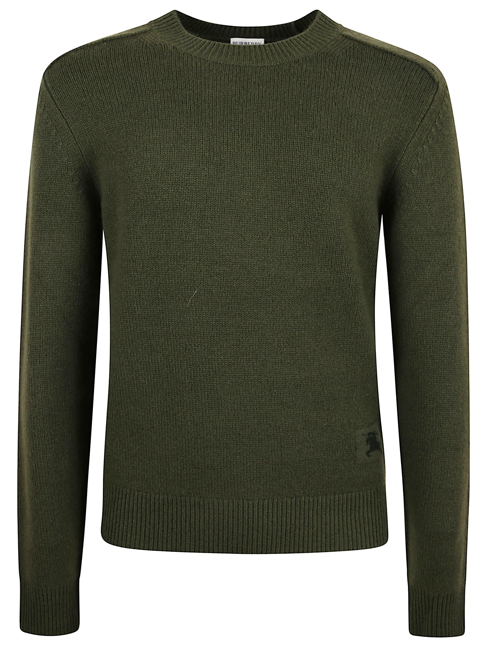 Crew-Neck Cashmere Sweater with Equestrian Knight Design