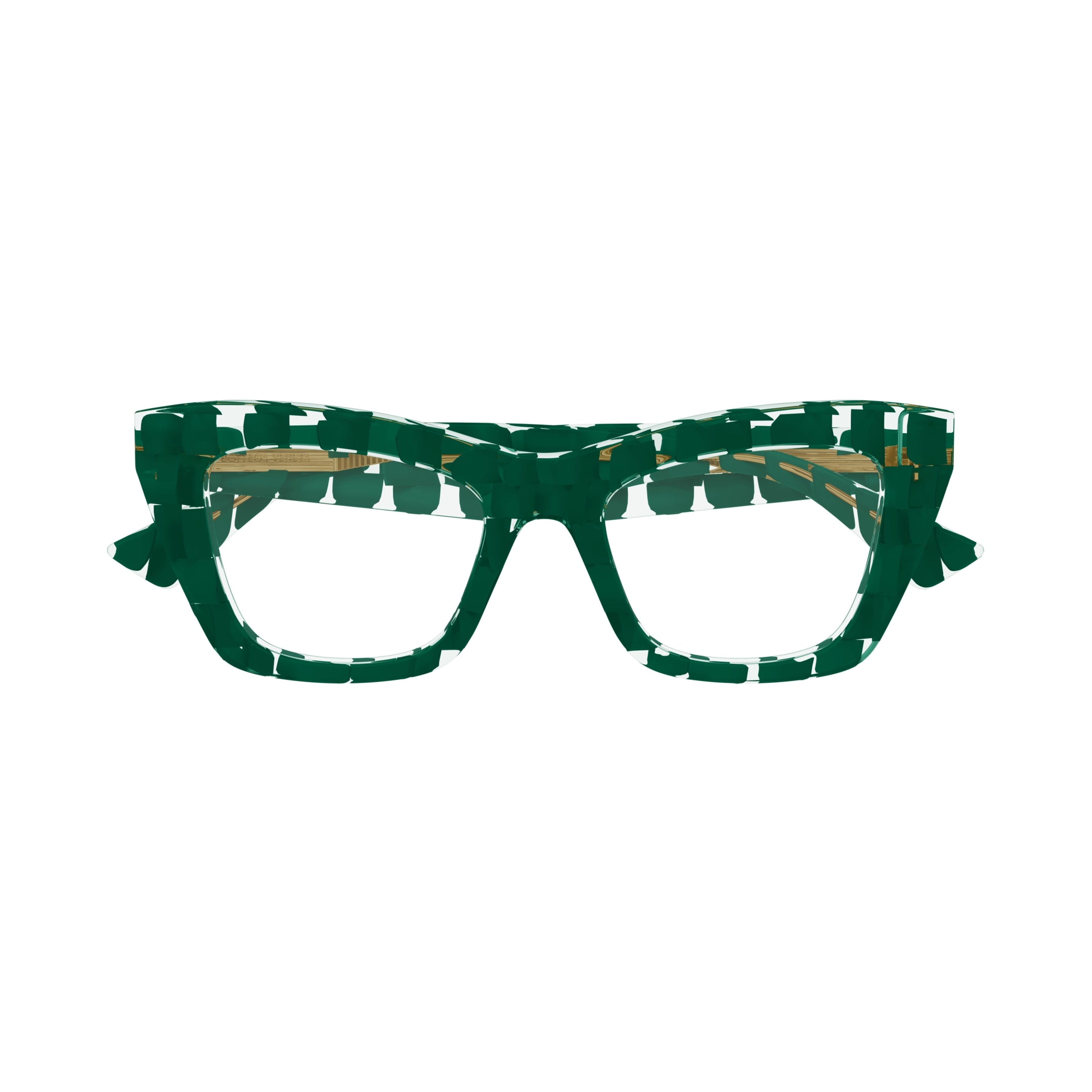 Bv1215o Checkered Eyeglasses with Gold Accents