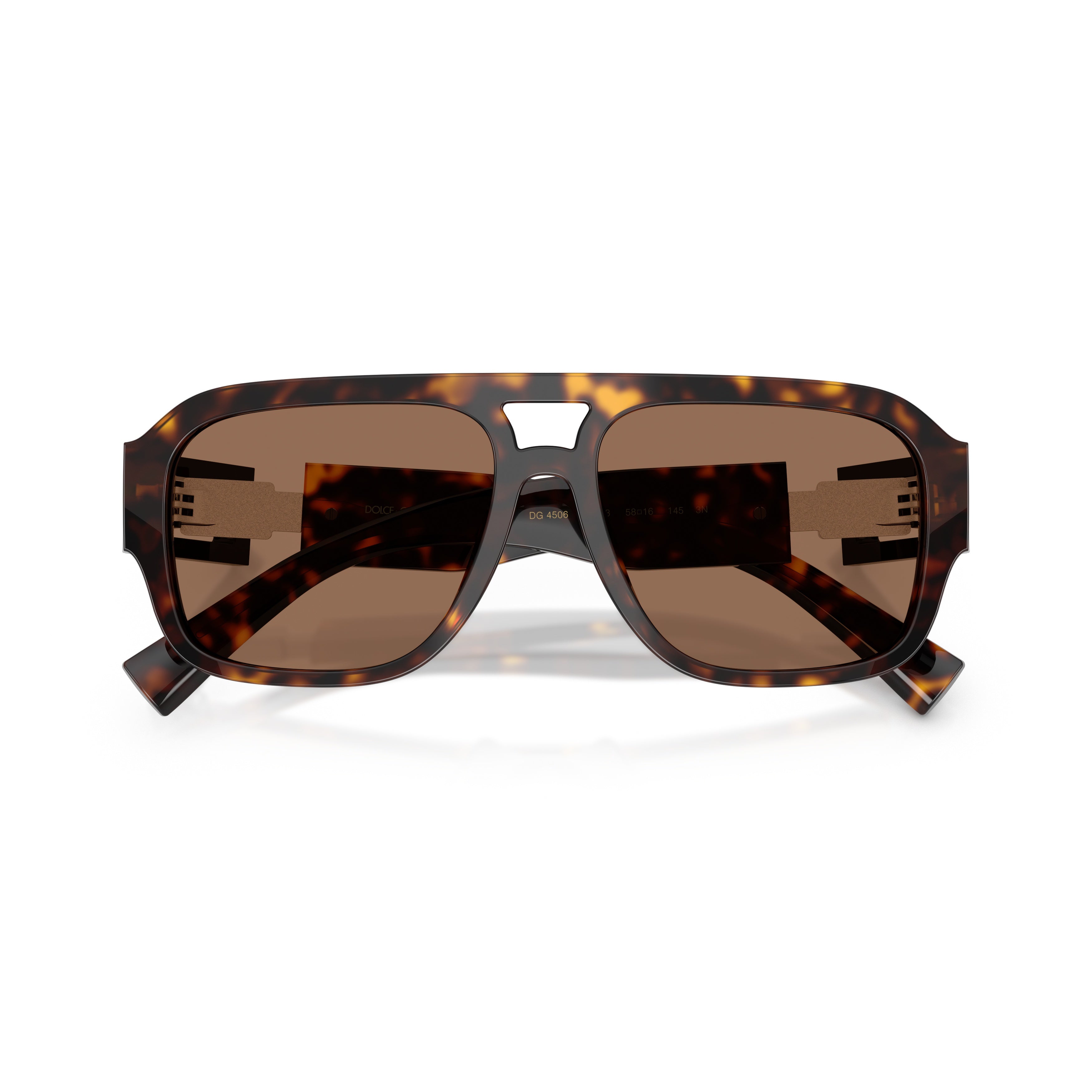 0dg4506 Bold Rectangular Tortoiseshell Sunglasses