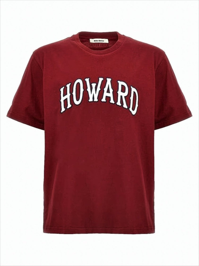 Cropped Short-Sleeve T-Shirt with Bold Arched Print