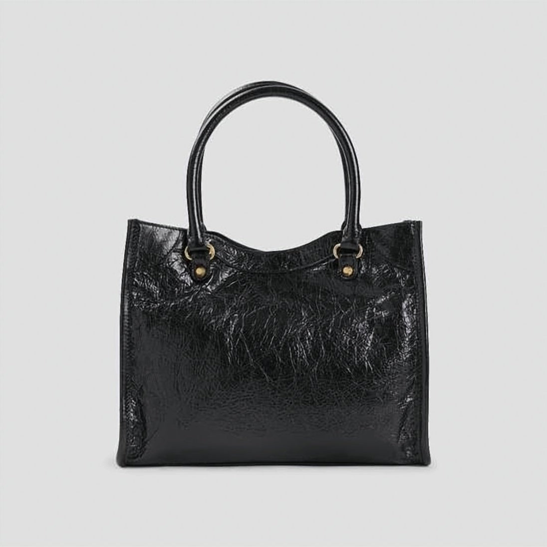 Textured Lambskin Shoulder Bag with Structured Silhouette