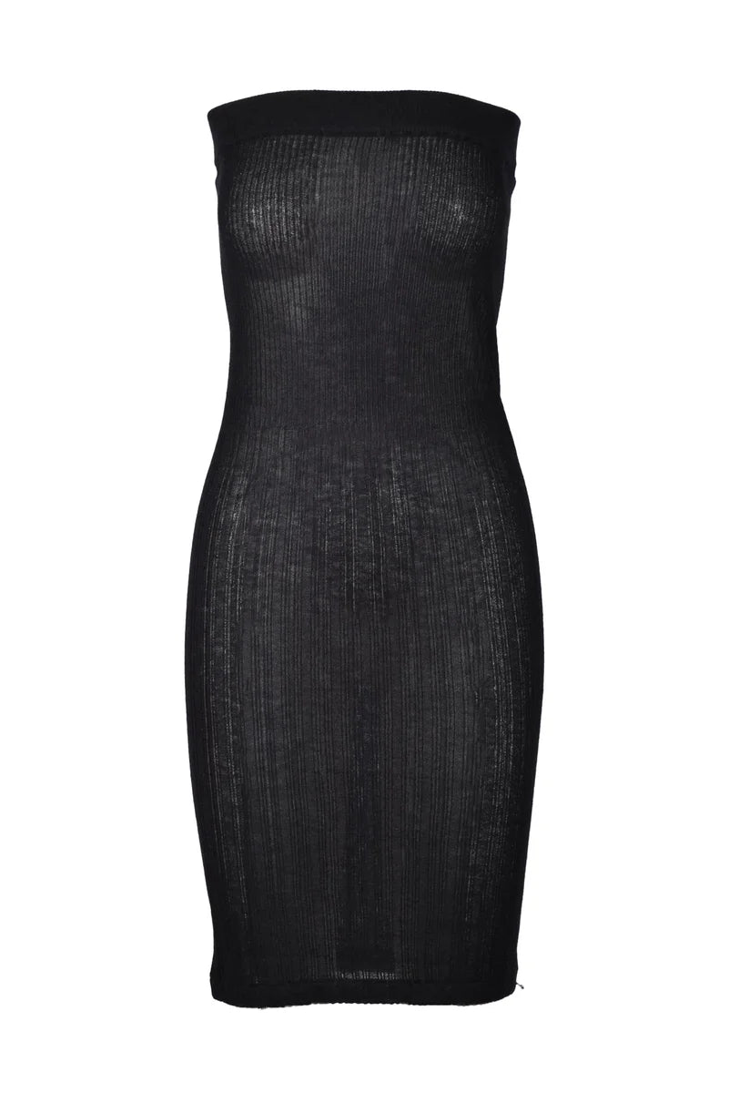 Silk Cashmere Dress - Black