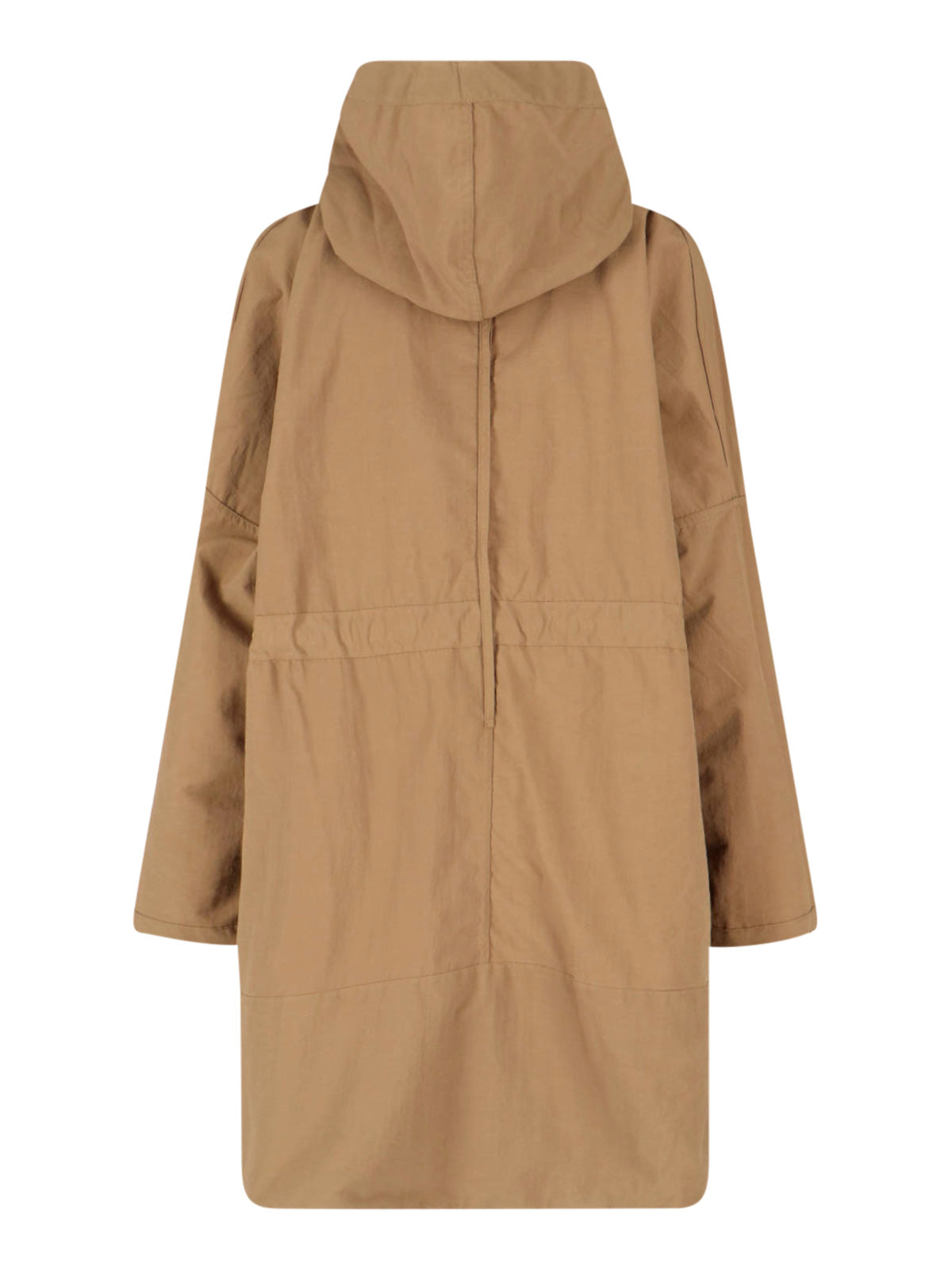 Brown No-Rain Water-Repellent Hooded Parka
