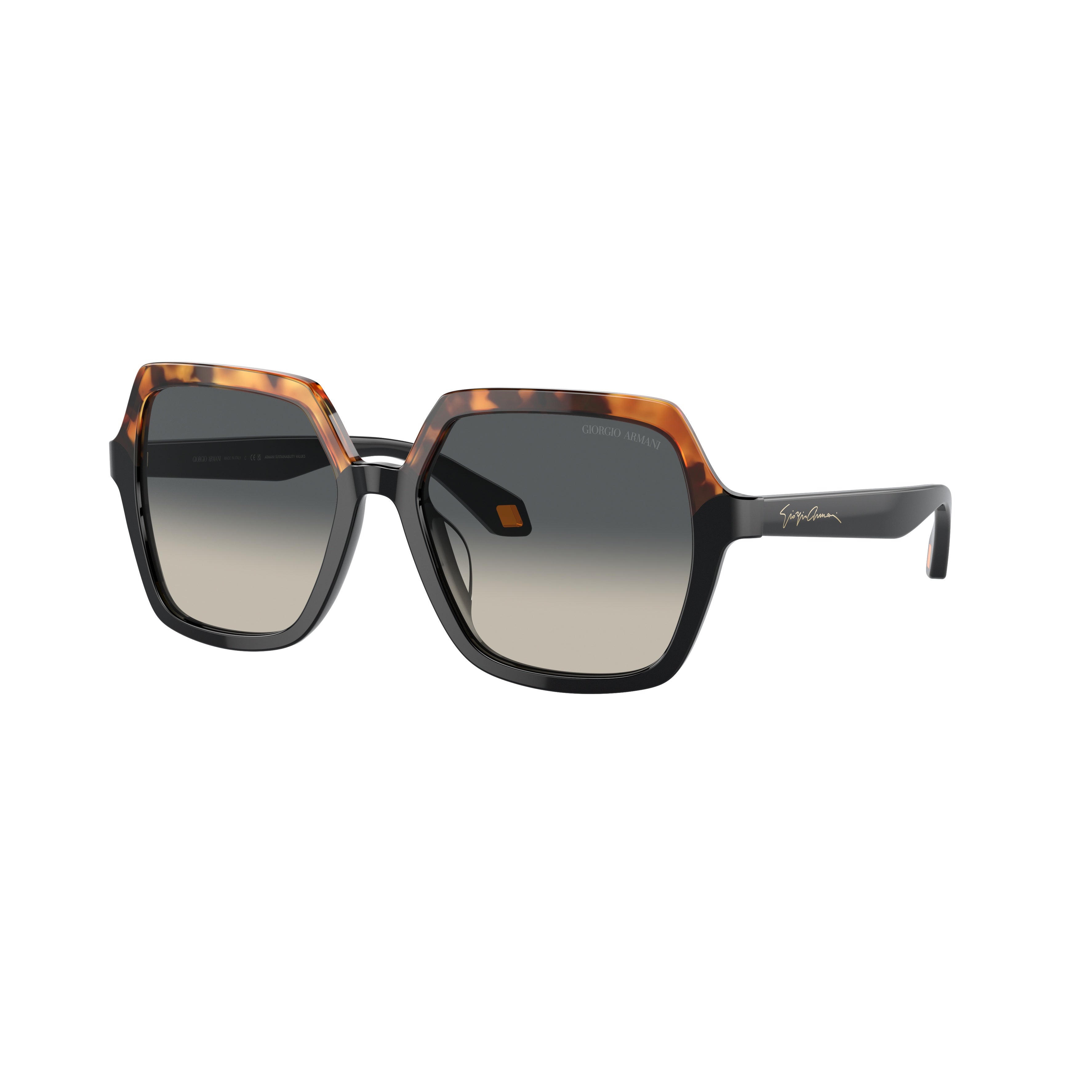 0ar8193u Oversized Square Sunglasses with Tortoiseshell and Gradient Lenses