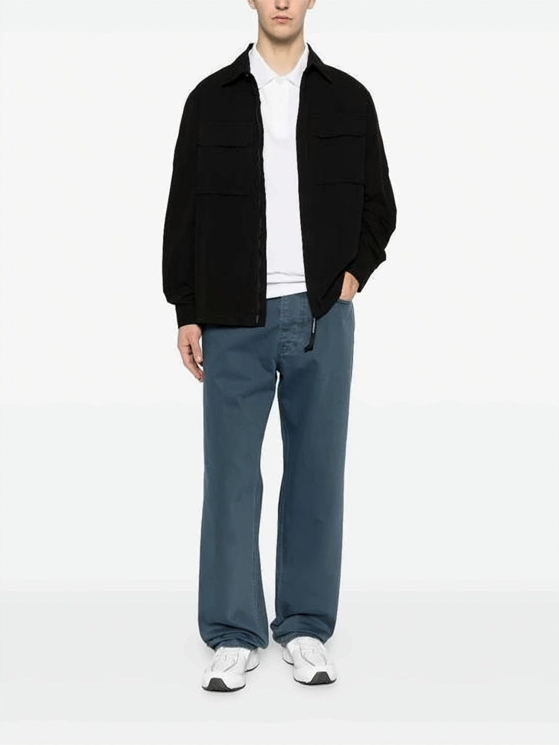 Organic Gabardine Zip Lens Overshirt