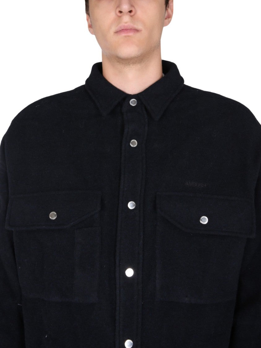 Padded Oversized Jacket With Classic Collar