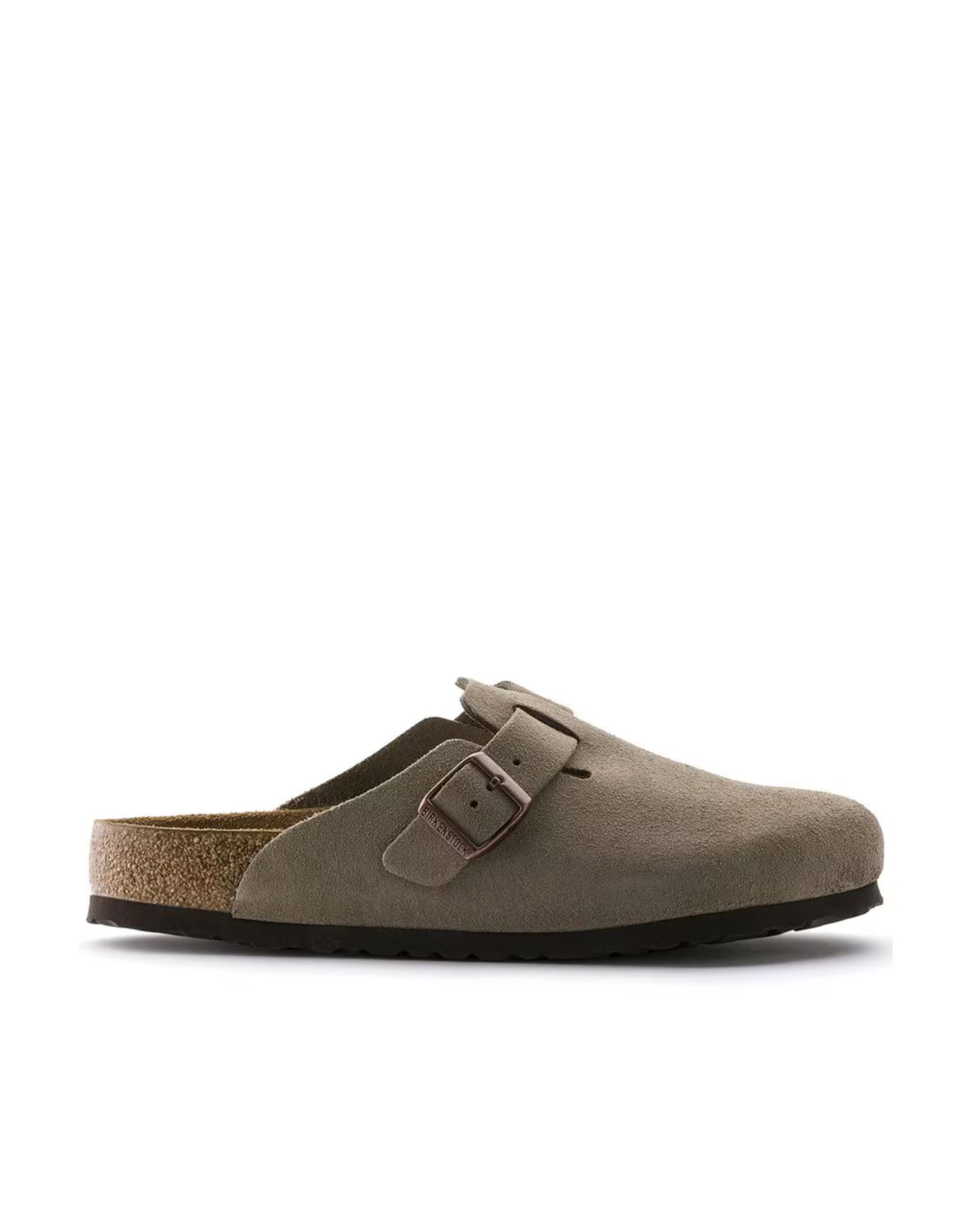 Boston Taupe Suede Leather Mules