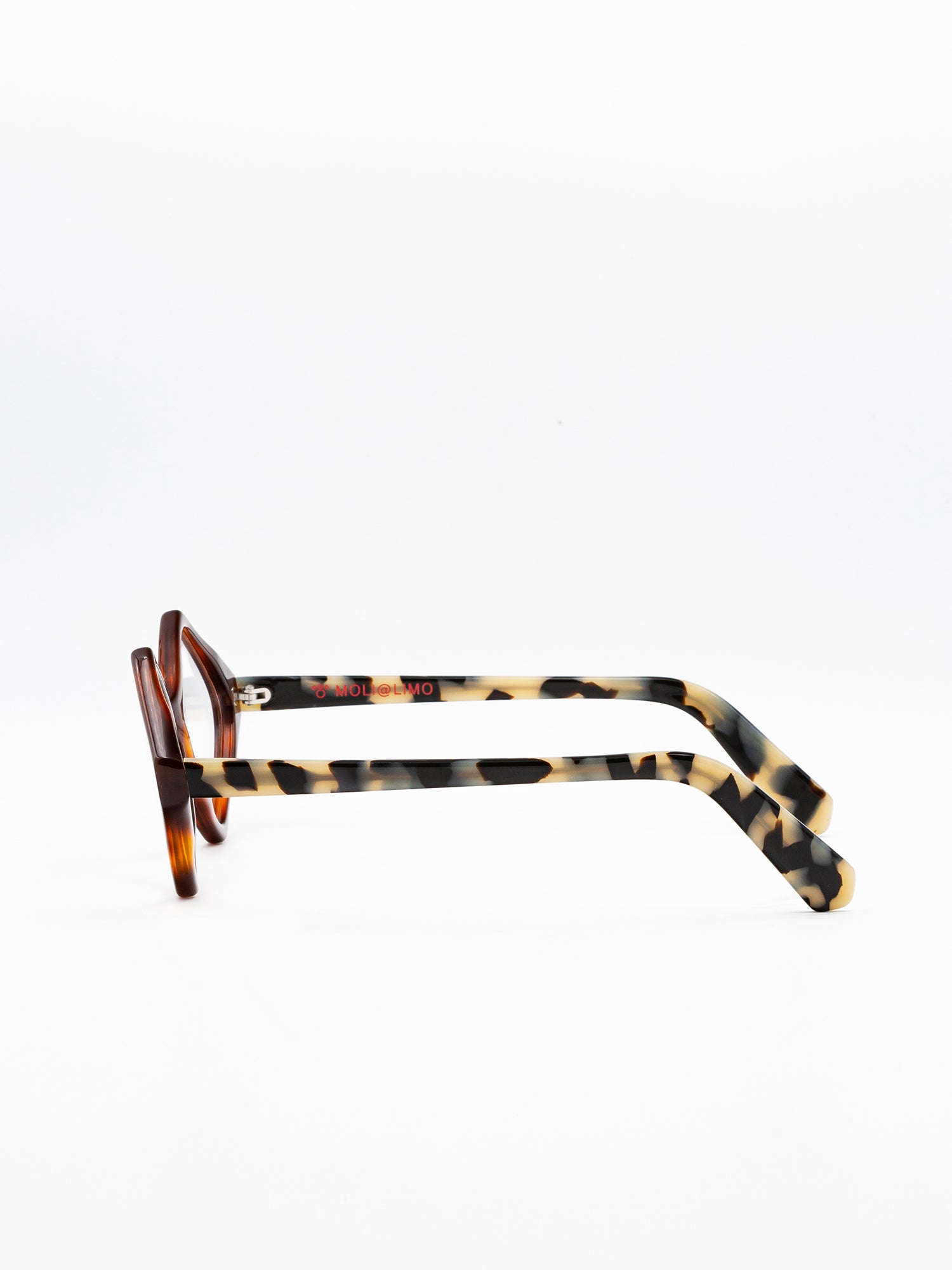 Geometric Oversized Optical Frames with Tortoiseshell Accents