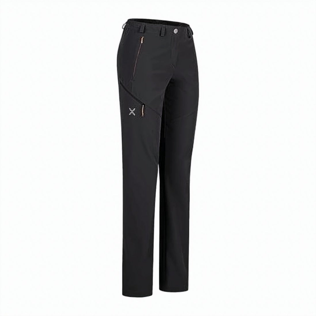 Mid-Rise Straight Pants with Zippered Pockets