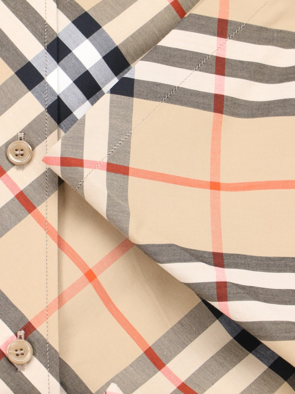 "Check" Shirt – Beige
