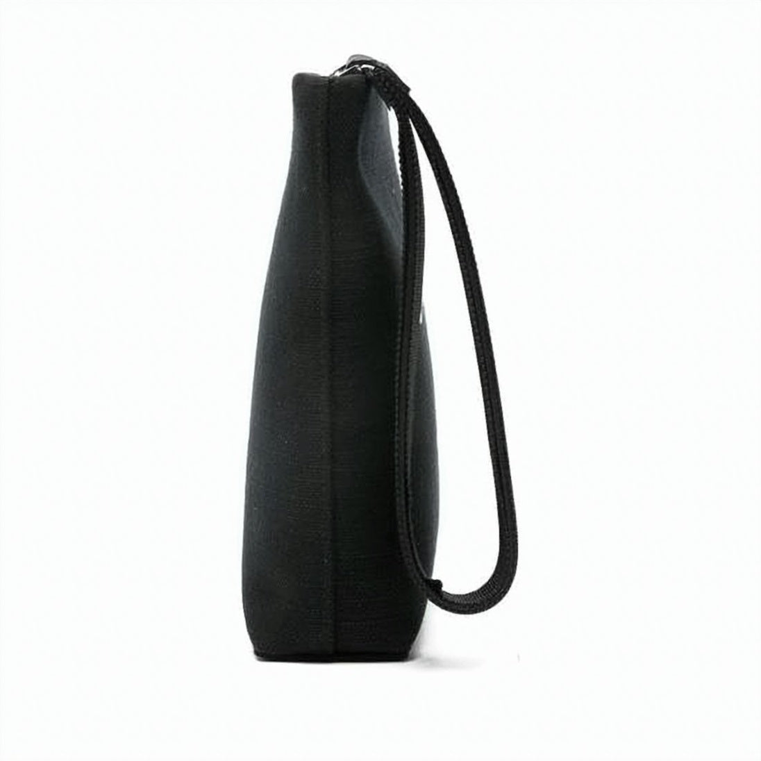 Textured Fabric Clutch with Prominent Logo Print