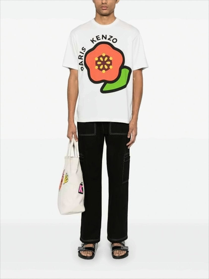 Short-Sleeved Graphic Flower T-Shirt