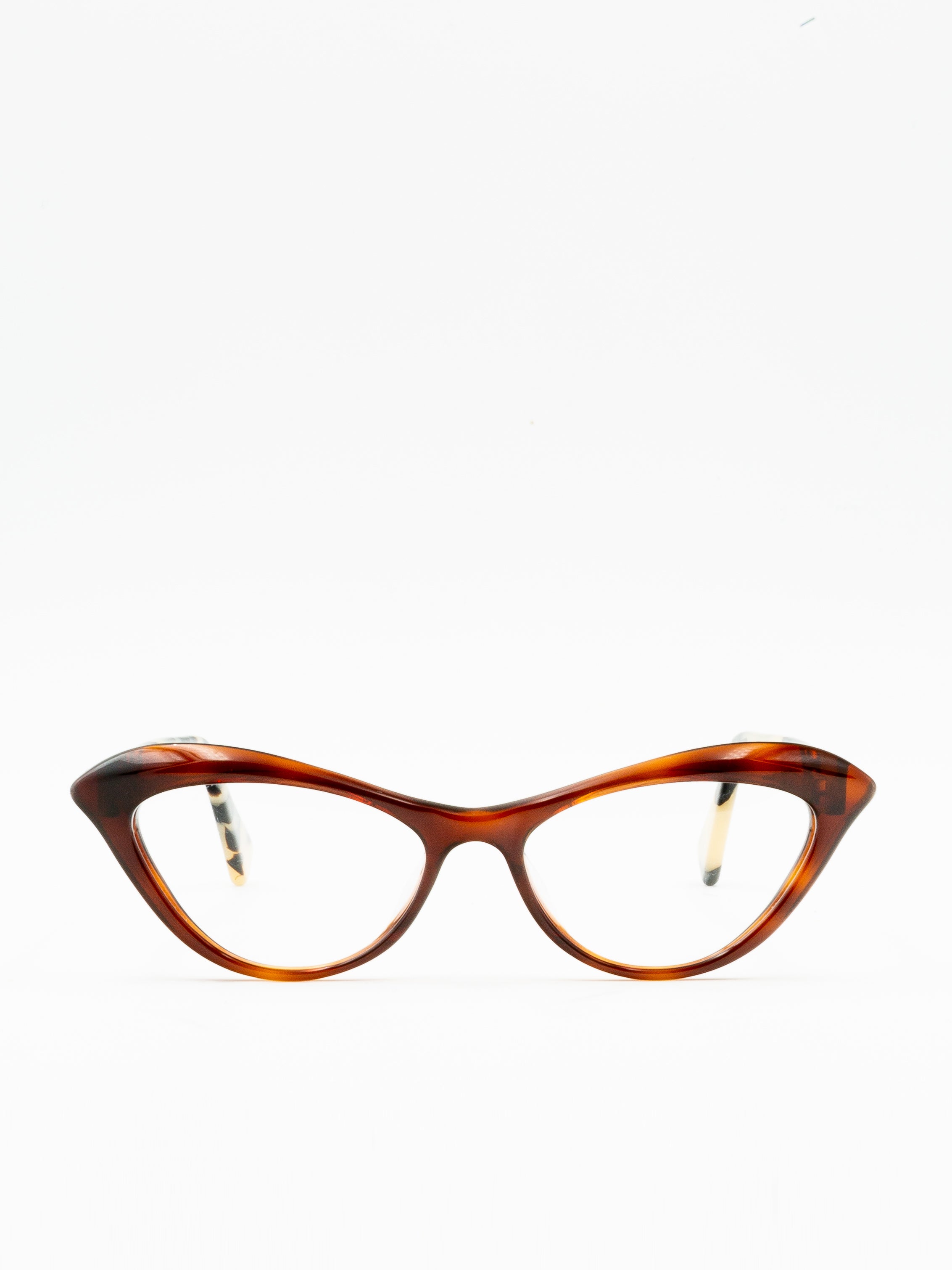 Chic Cat-Eye Optical Frames in Rich Brown