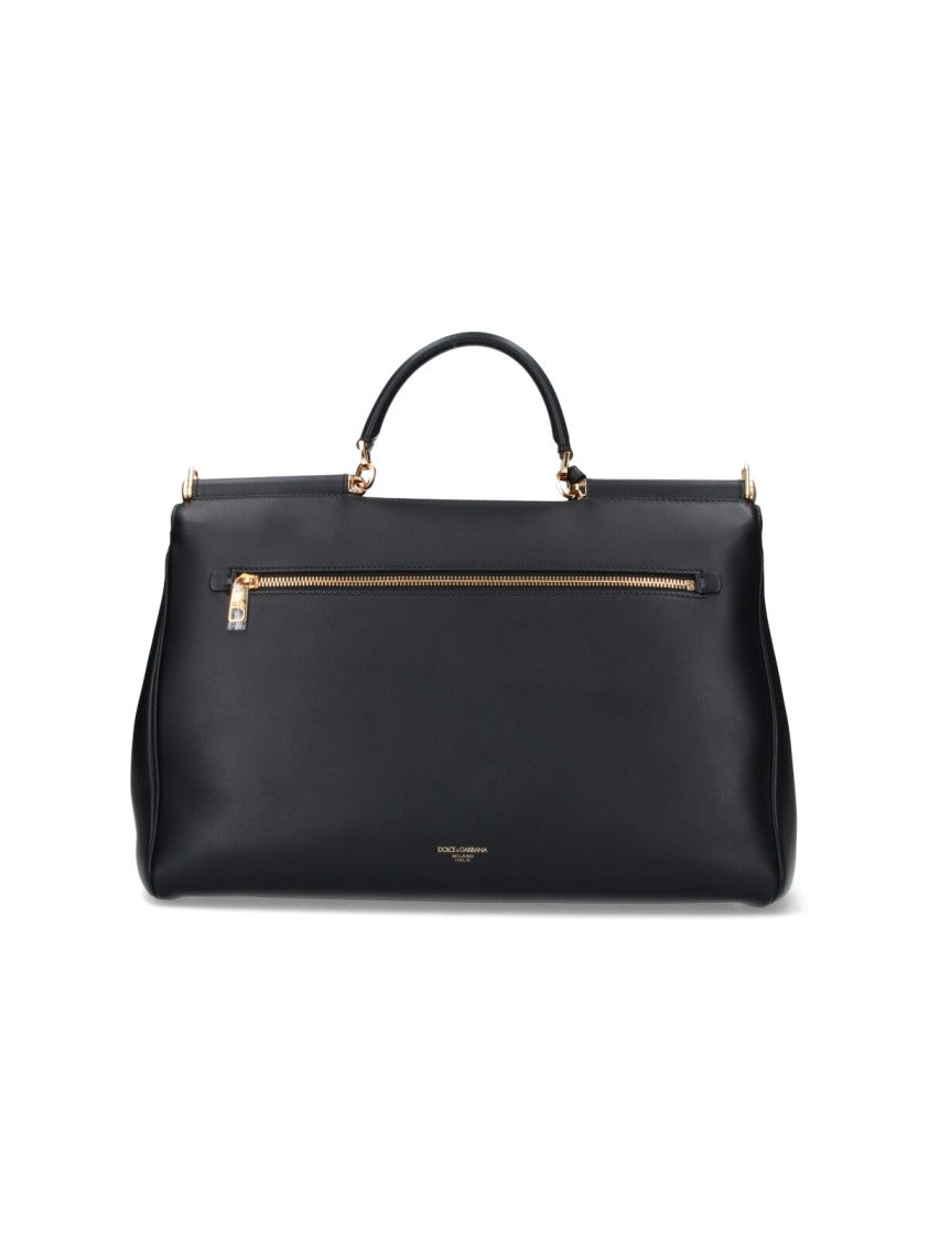 'My Sicily' Large Handbag – Black
