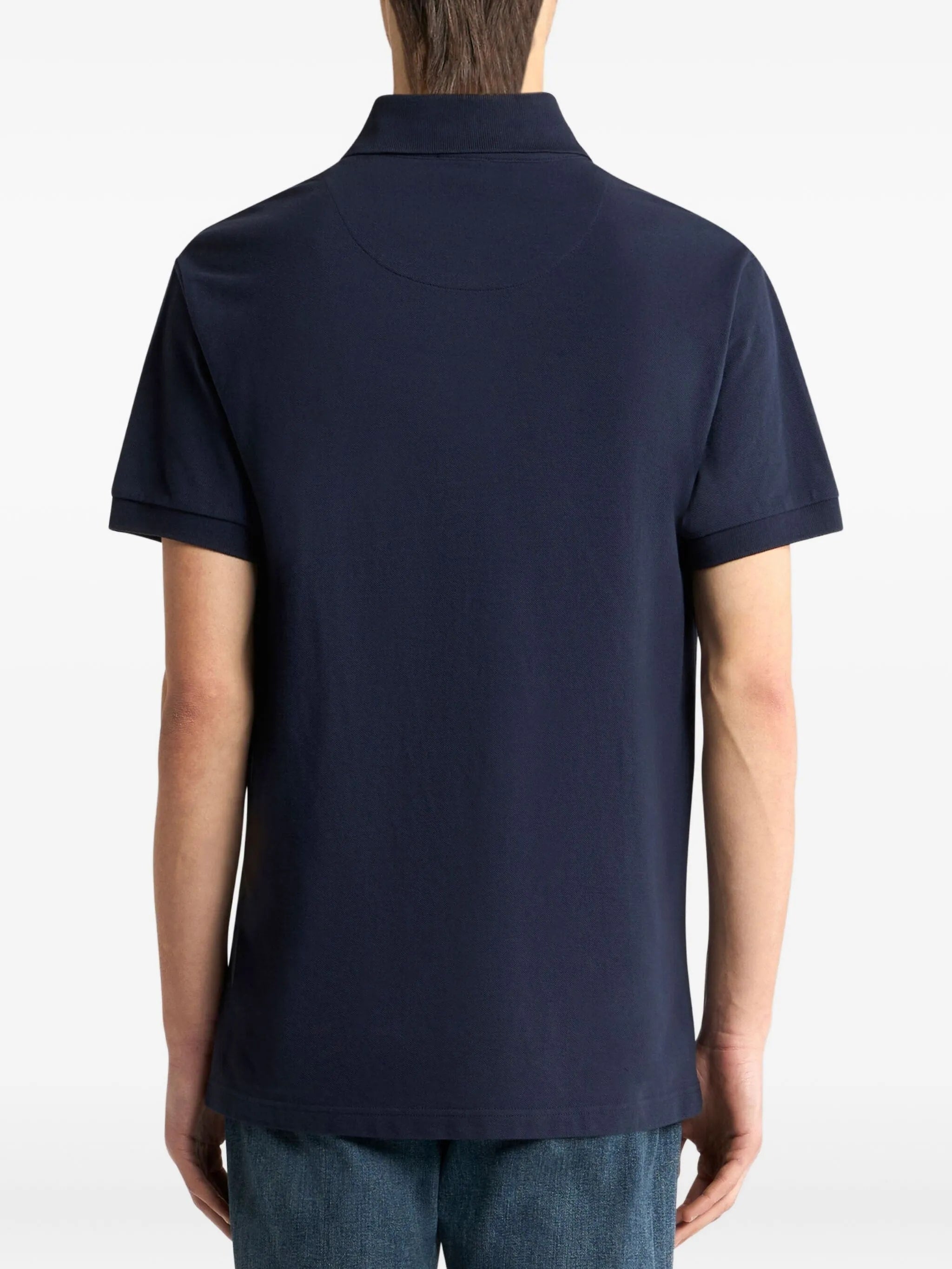 Roma Short-Sleeve Minimalist Logo Polo Shirt