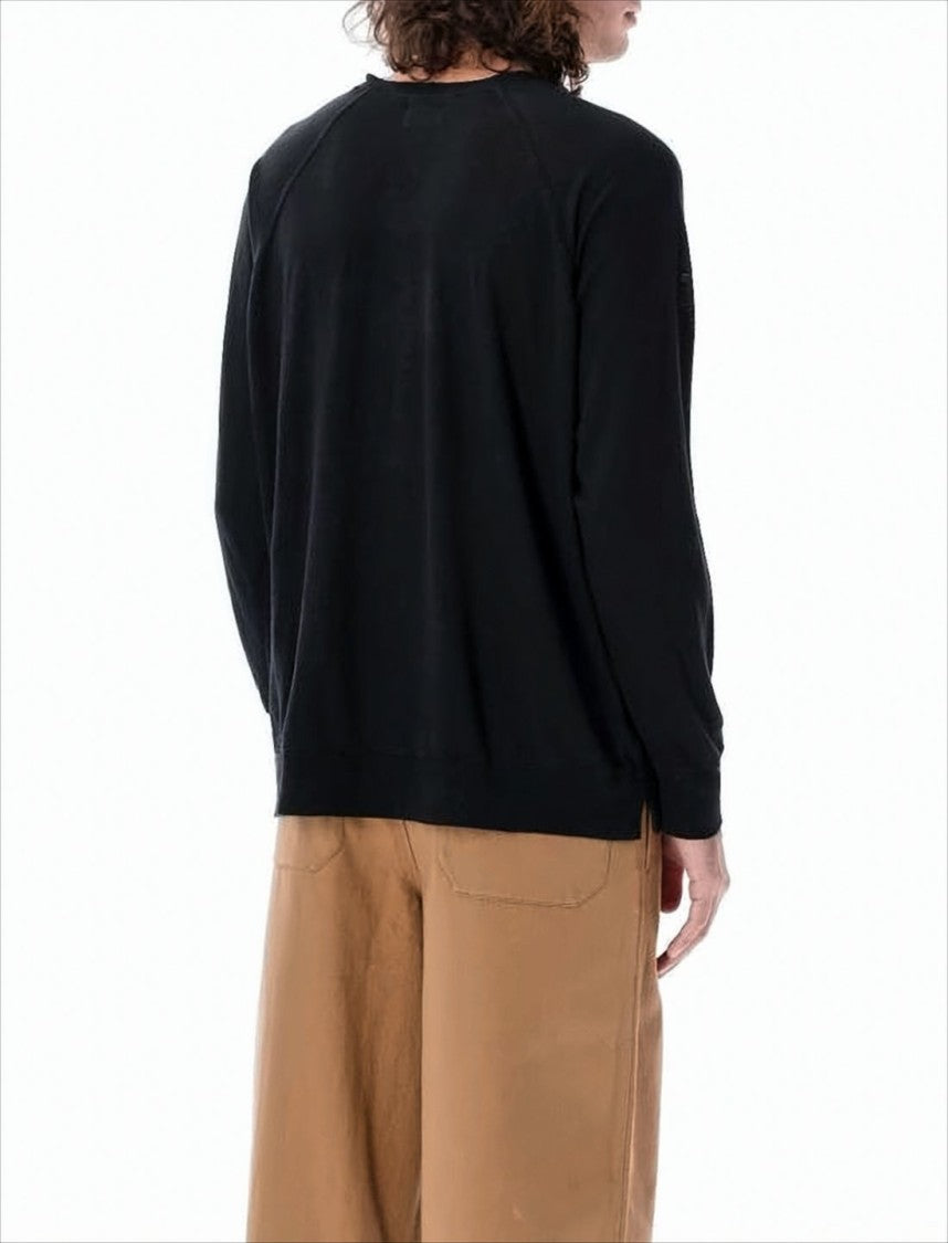 Long-Sleeve Linen T-Shirt with Raglan Sleeves