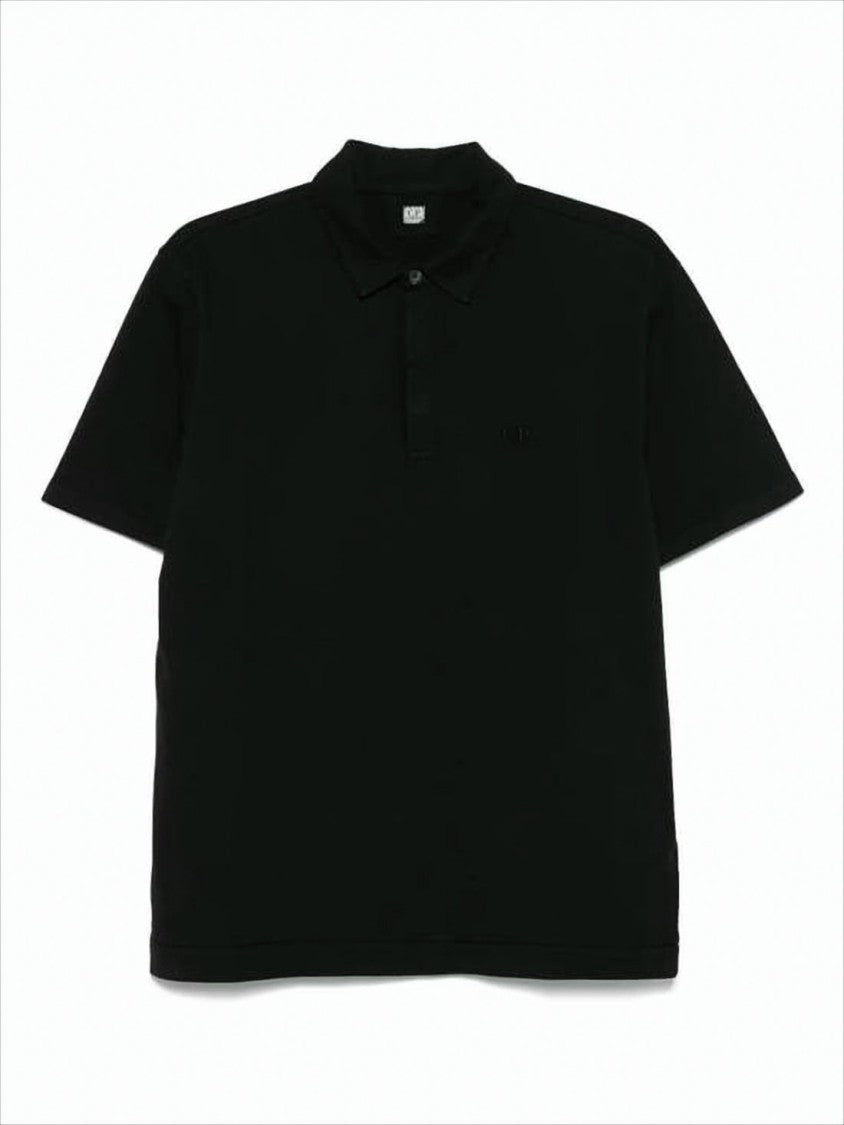 Minimalist Black Polo Shirt with Traditional Collar