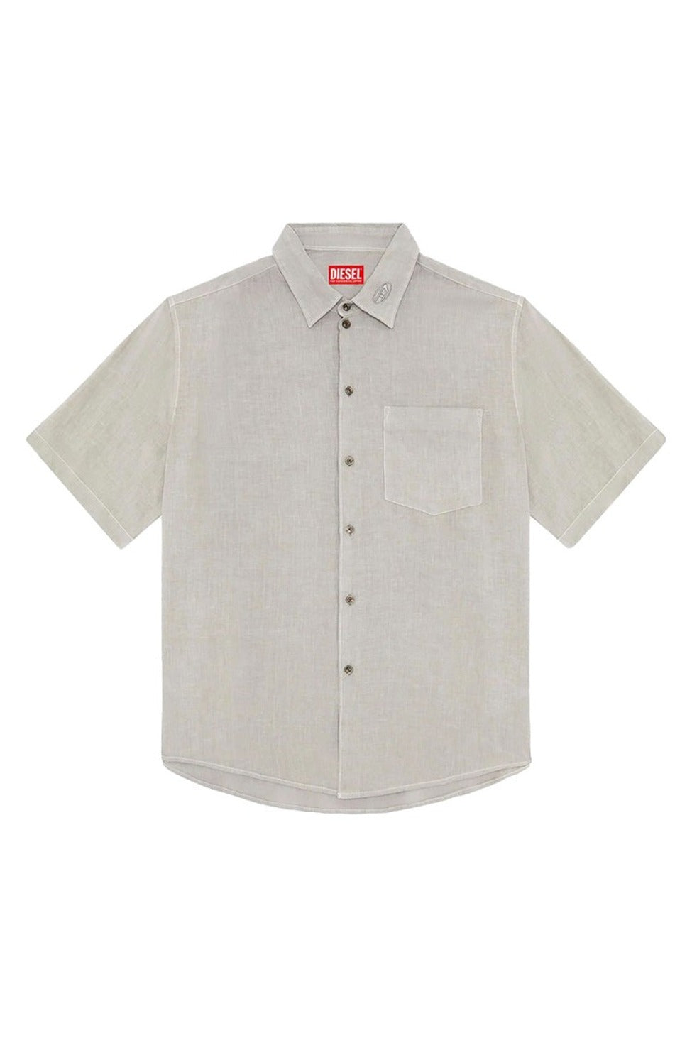 Casual Cotton Shirt In Off-White
