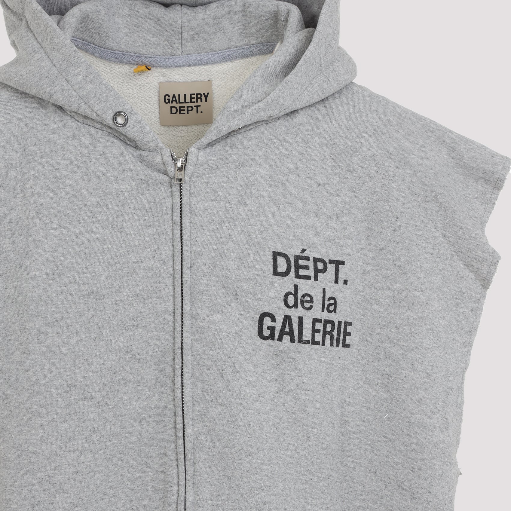 Sleeveless Zip-Up Hoodie With Front Kangaroo Pocket