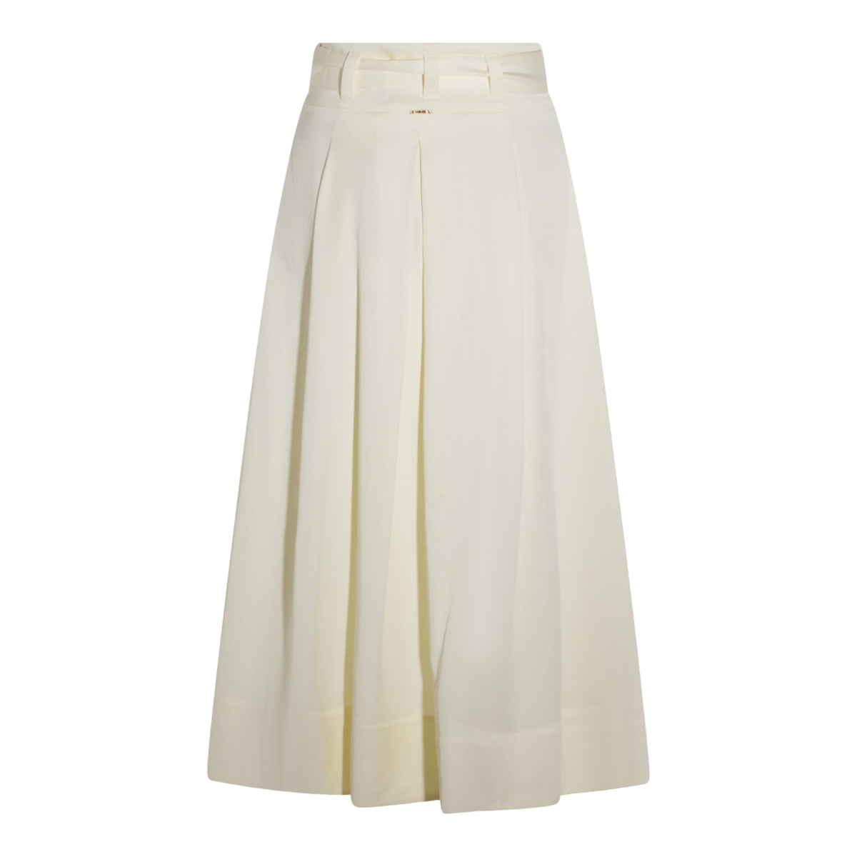 Structured Midi Skirt With Pleats