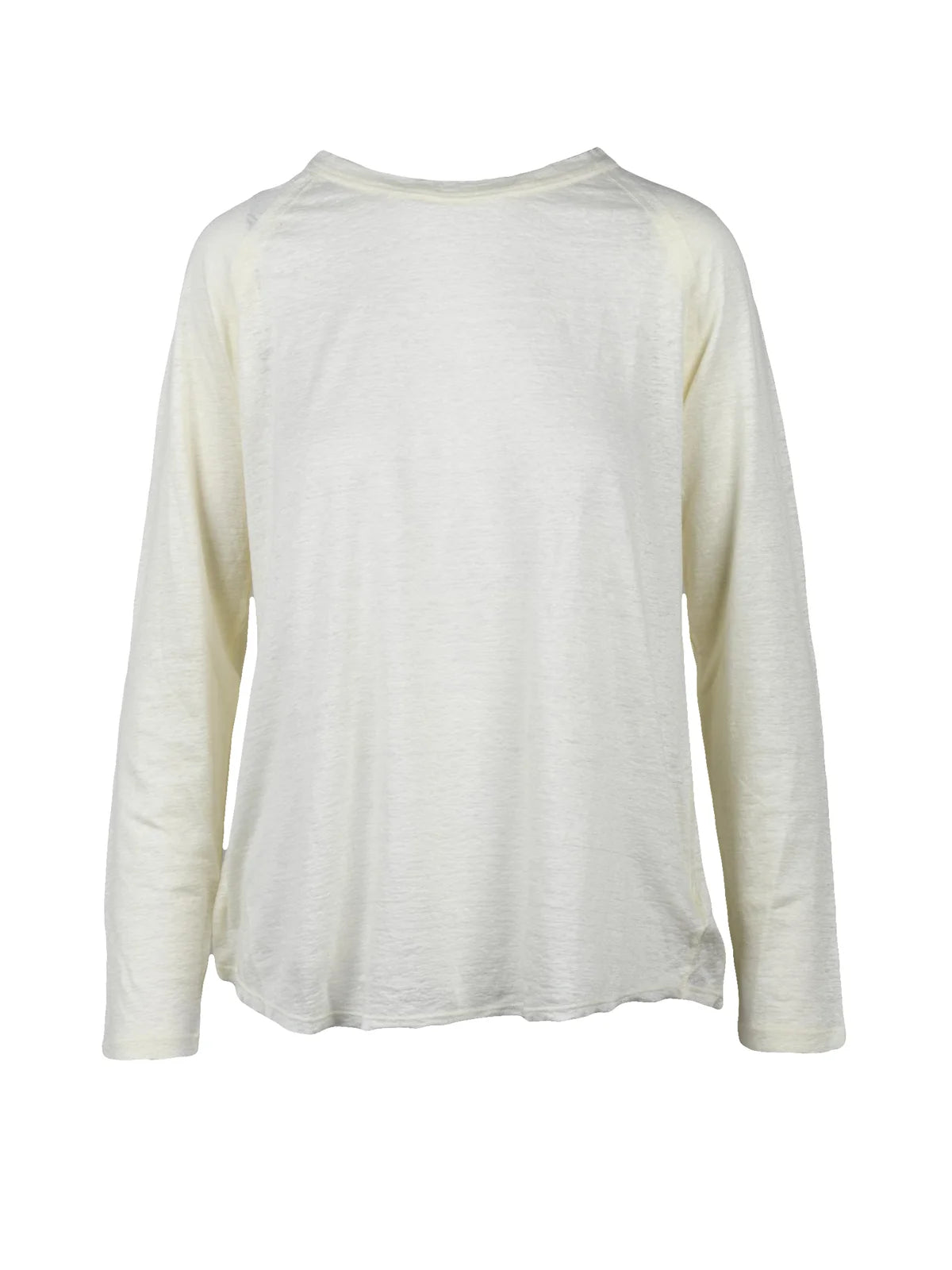 Linen T-shirt Raglan Sleeves - White