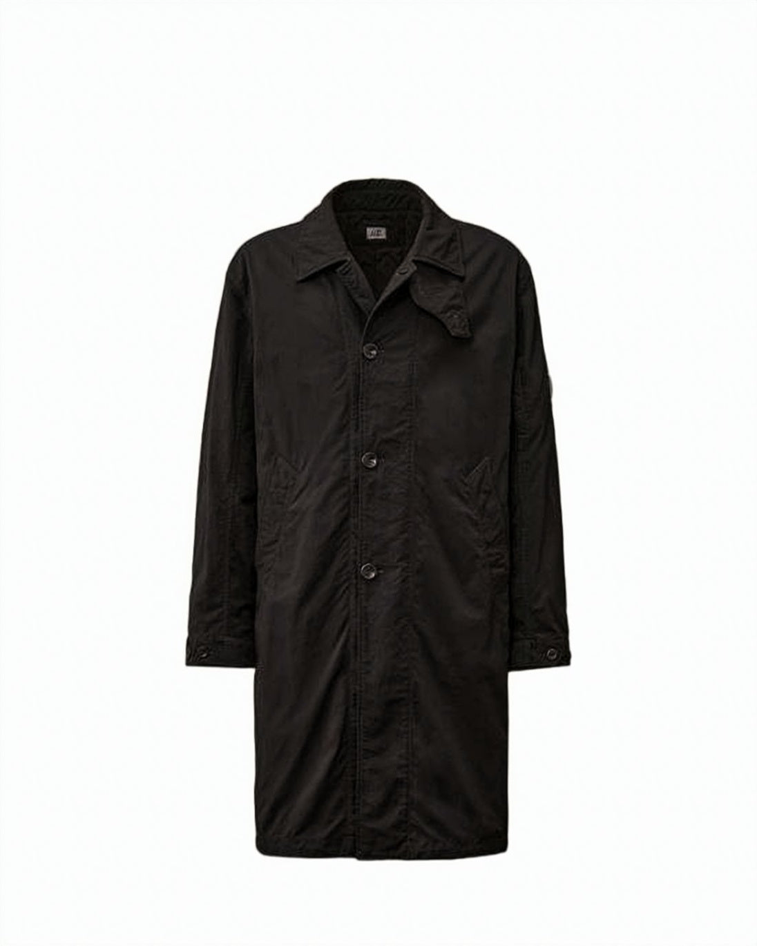 Black Button-Up Jacket with Classic Collar