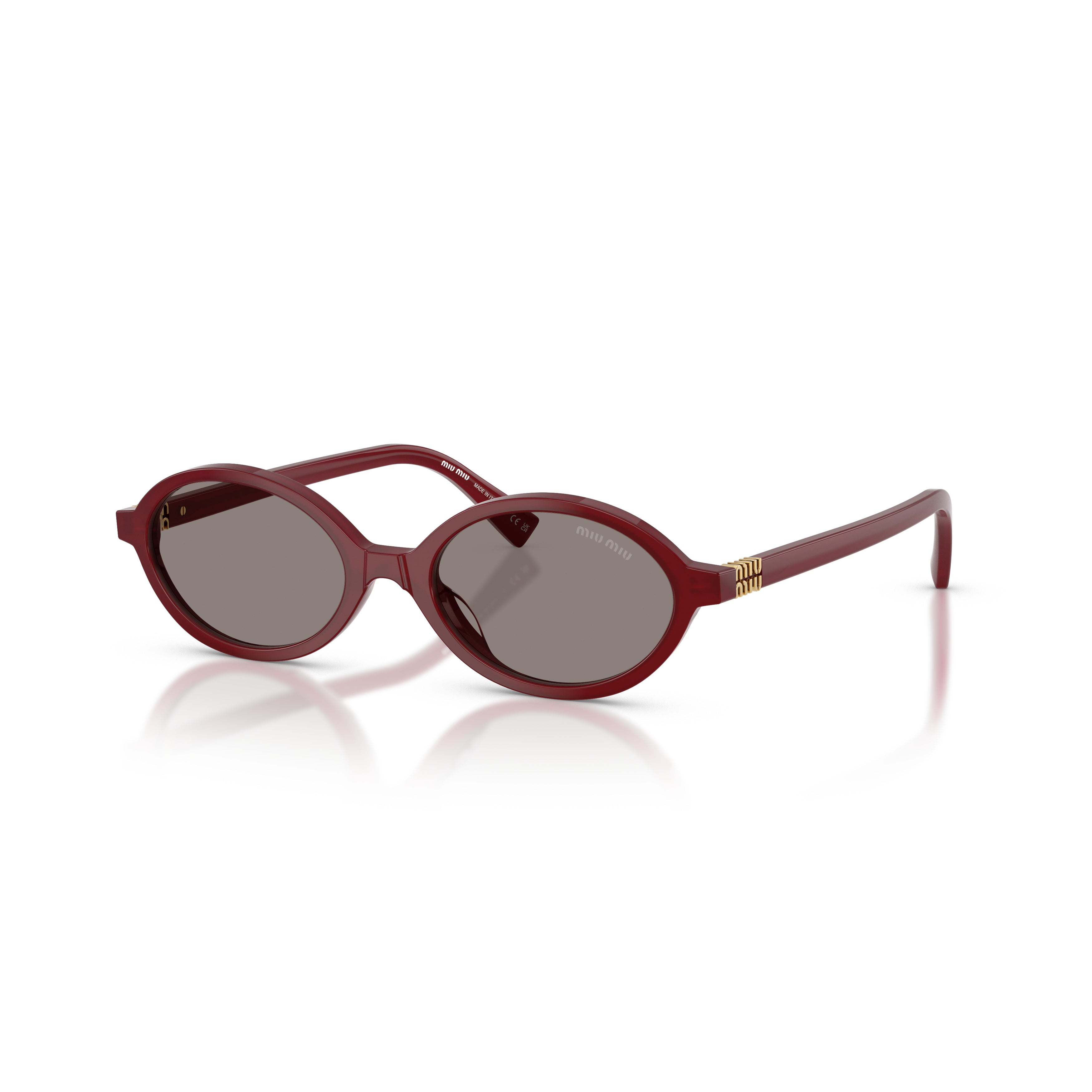 0mu 04zs Oval Burgundy Acetate Sunglasses