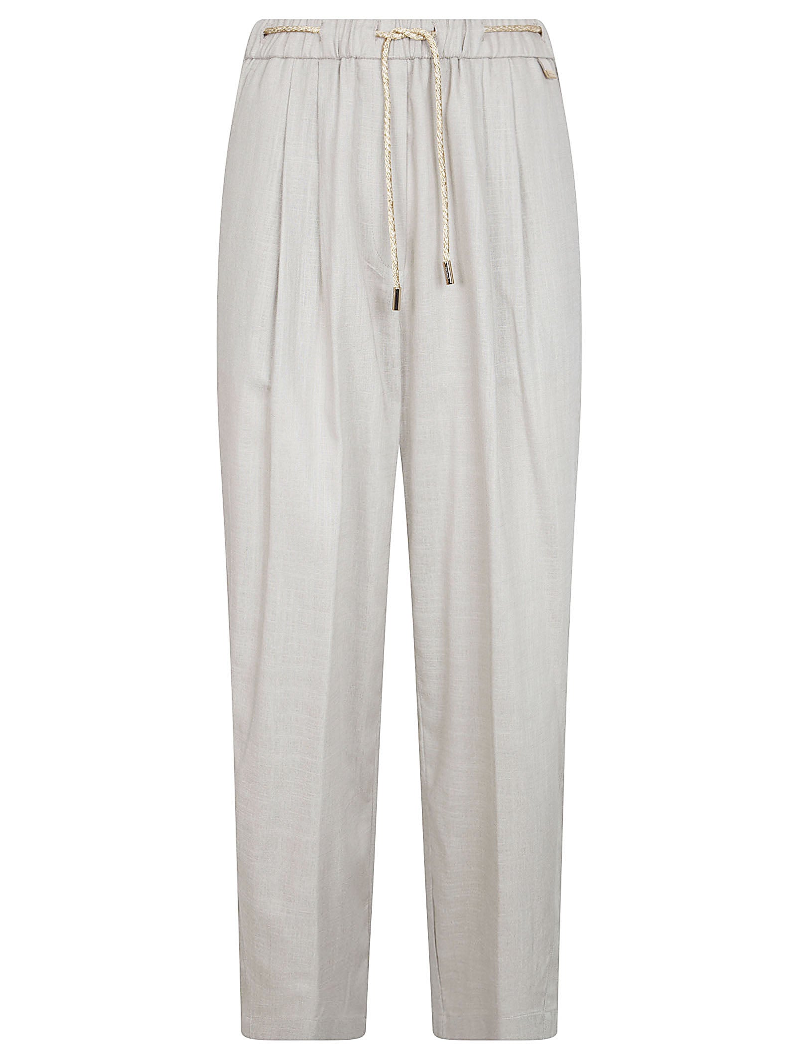 Relaxed Fit Trousers with Tapered Leg and Drawstring Waistband