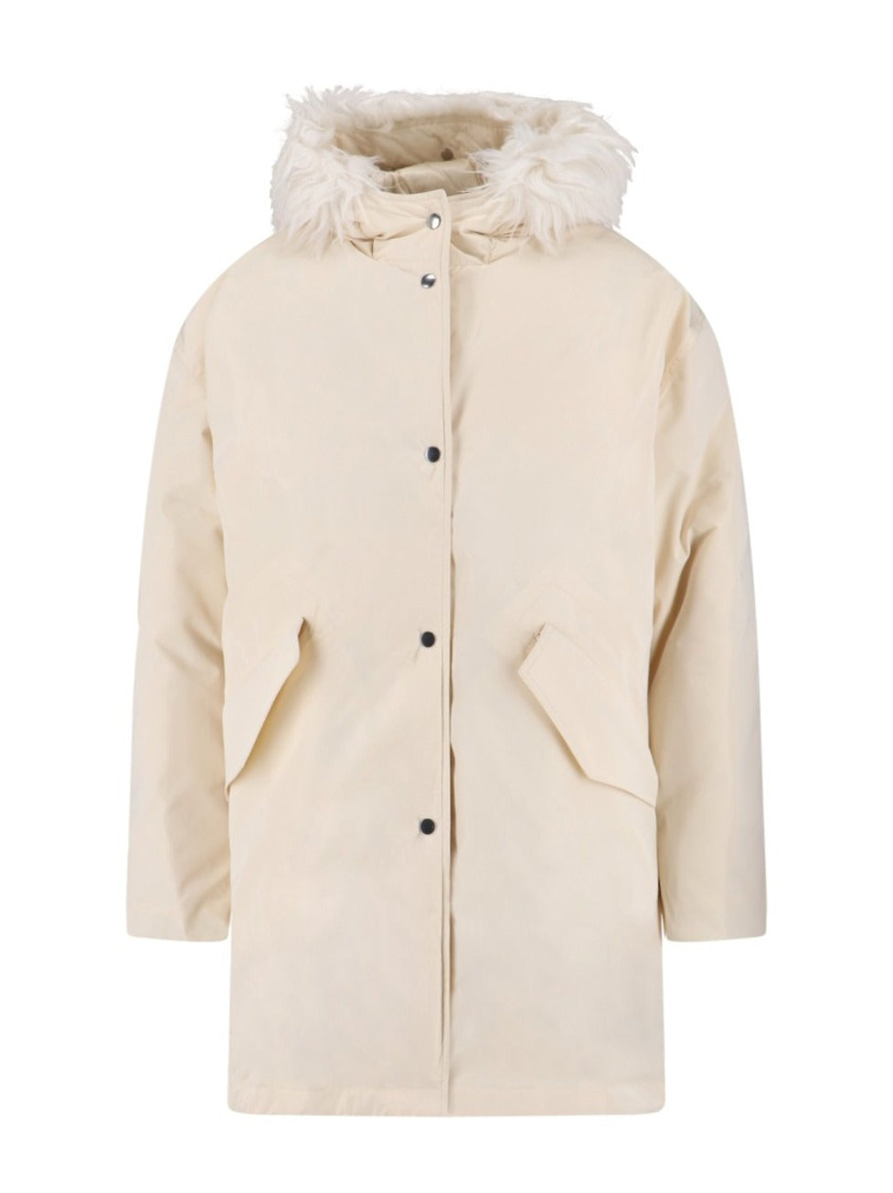 Faux Fur Parka – Cream
