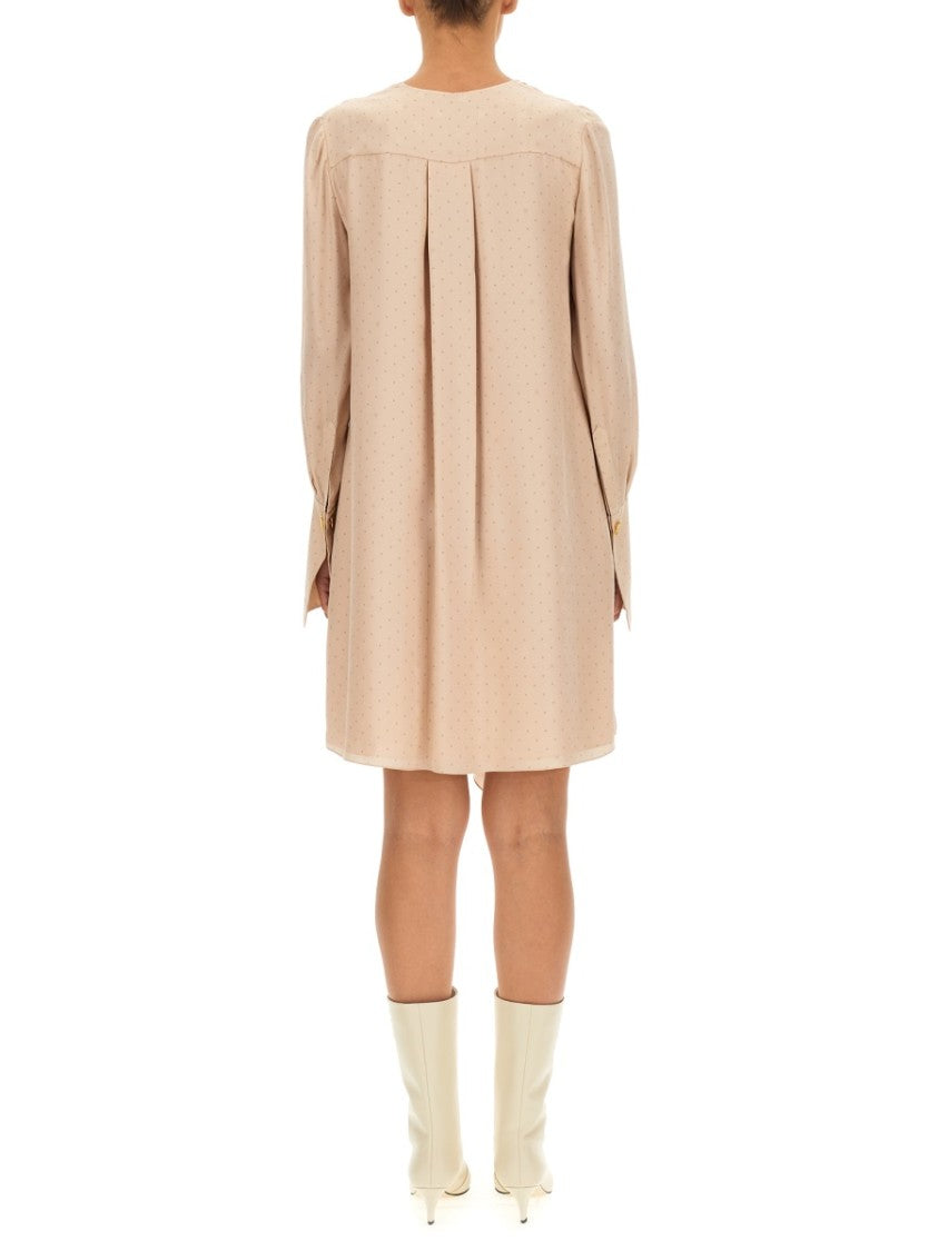 V-Neck Crepe Dress