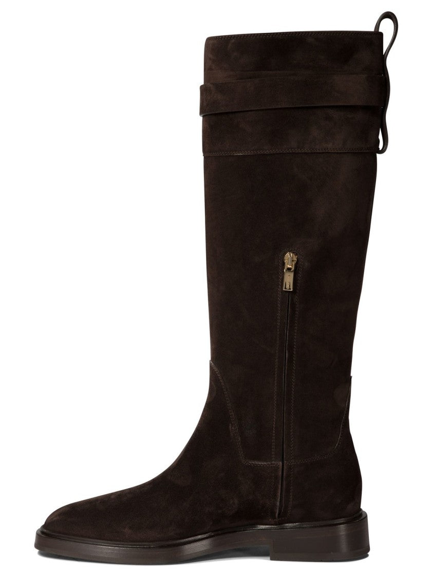 Tall Brown Suede Boots