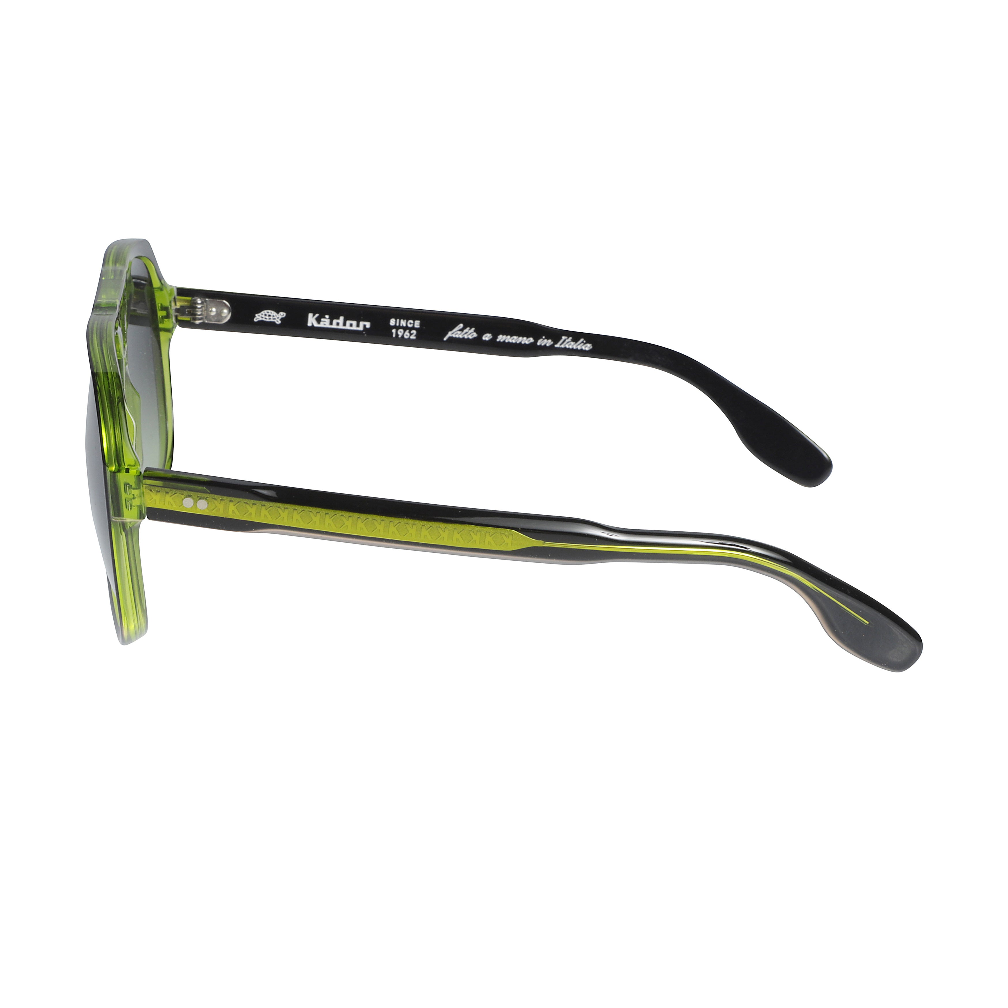 Big Pilot Translucent Green Aviator Sunglasses with Gradient Lenses