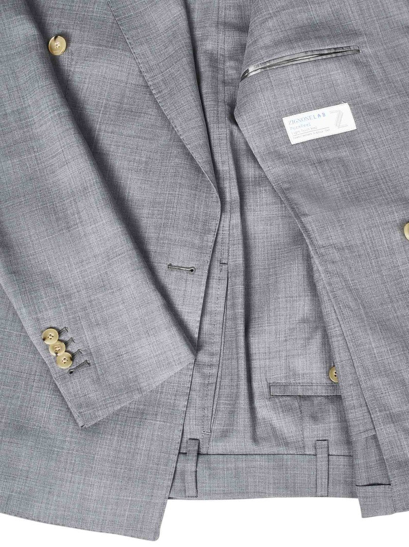 Double-Breasted Grey Suit
