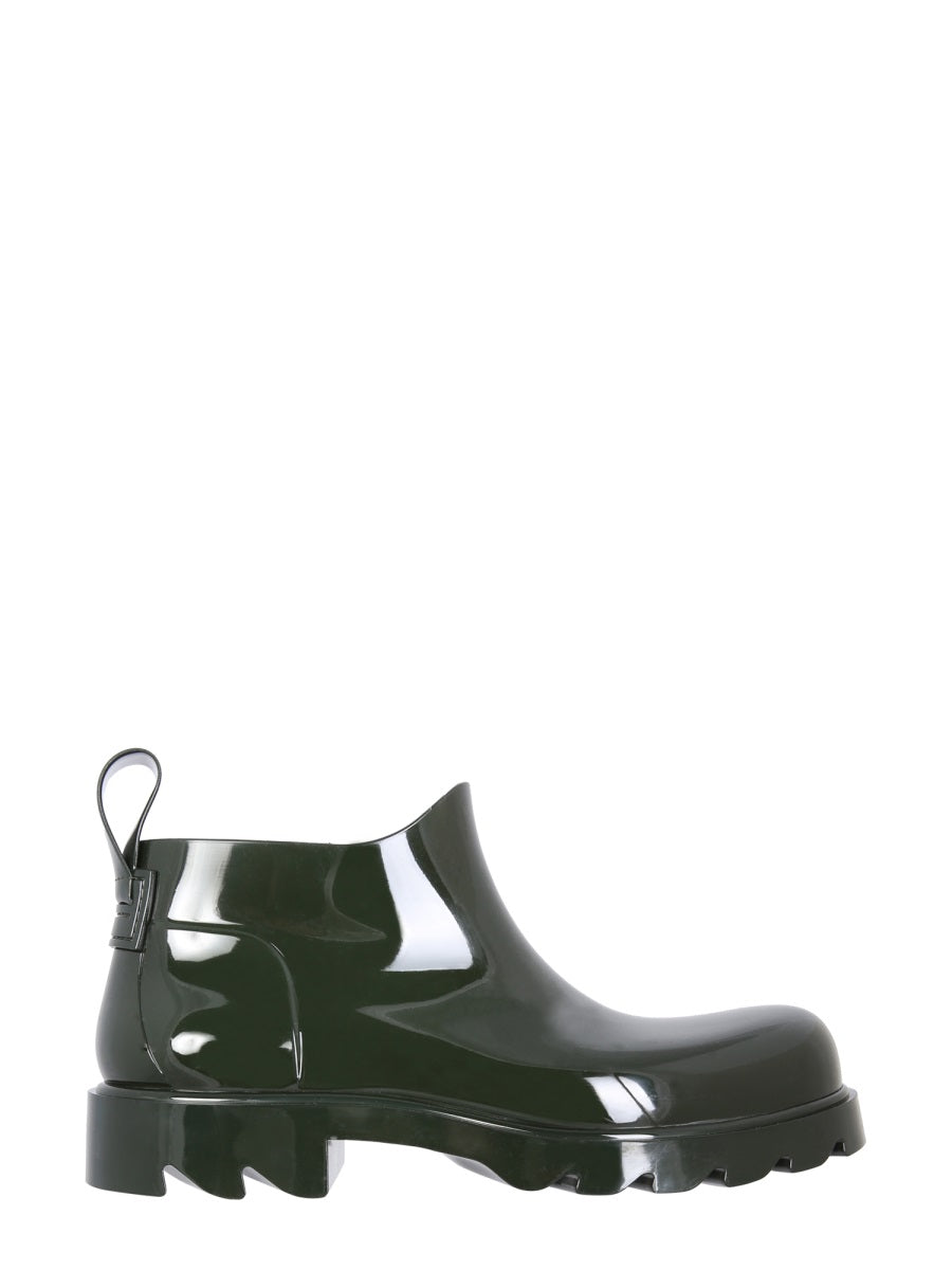 Chunky Rubber Boots with Flatform Sole