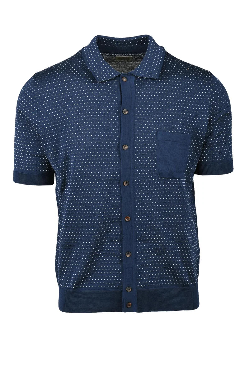 Polo Cardigan - Blue
