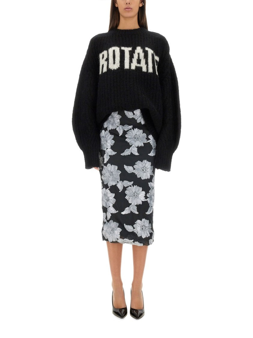 Floral Print Pencil Skirt