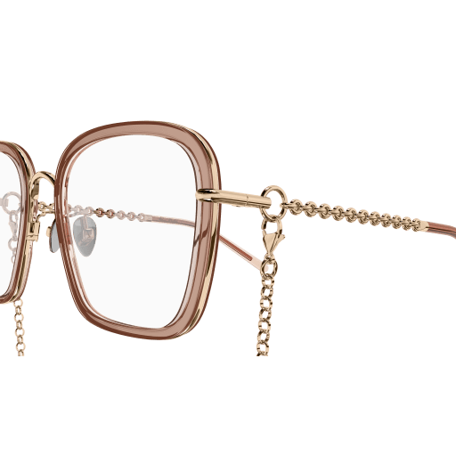 Square Optical Frames with Delicate Chain Detail