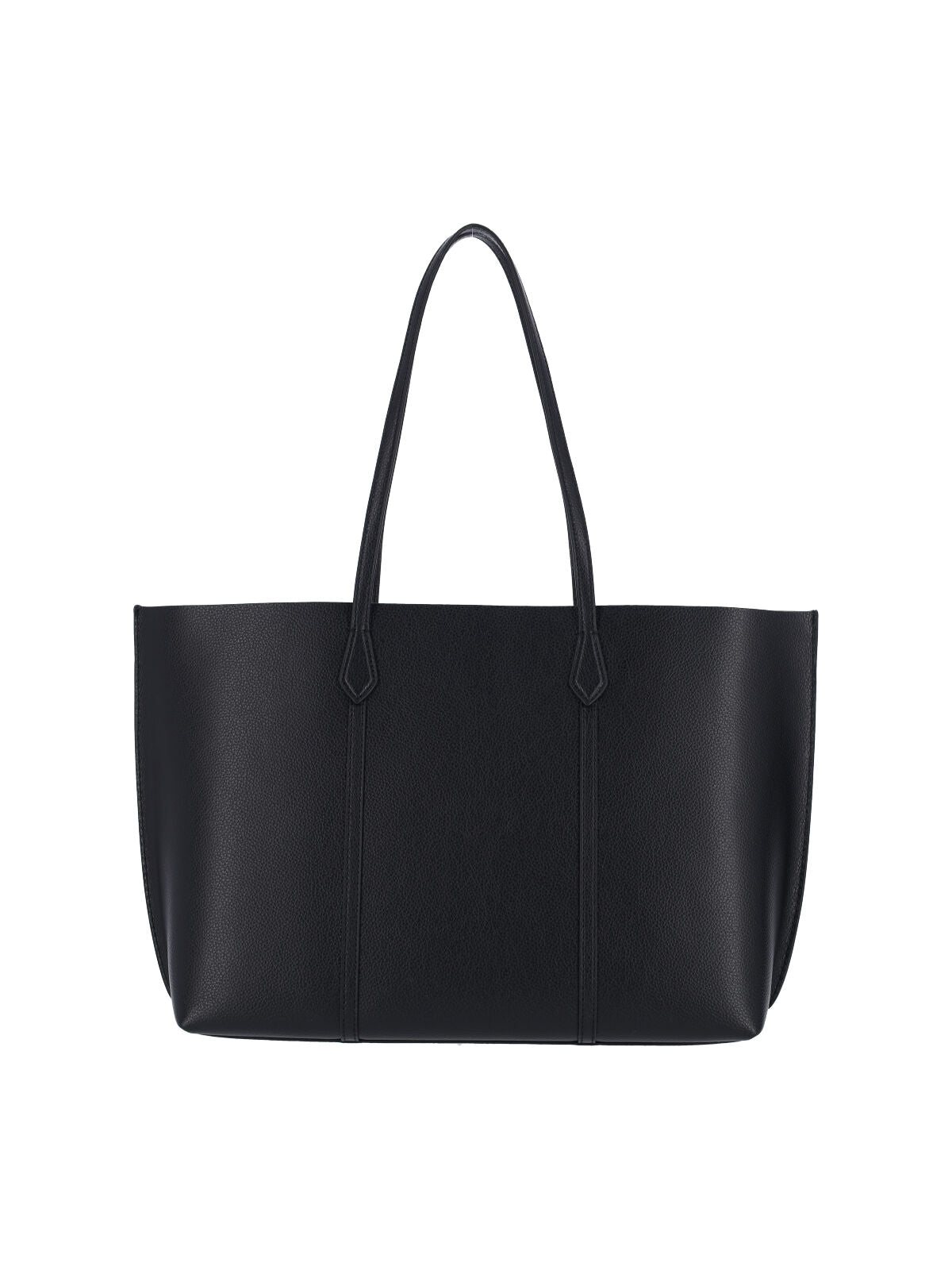 Smooth Black Calf Leather Tote Bag