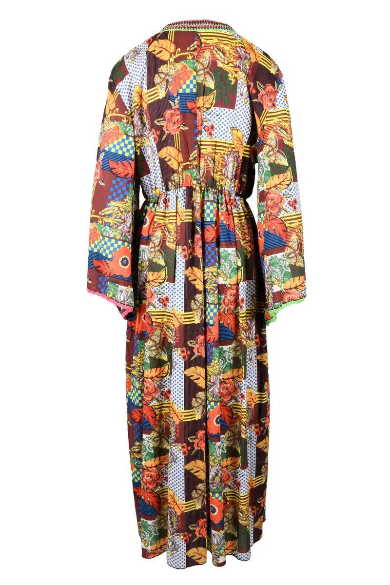 Long Cotton Dress - Multicolored