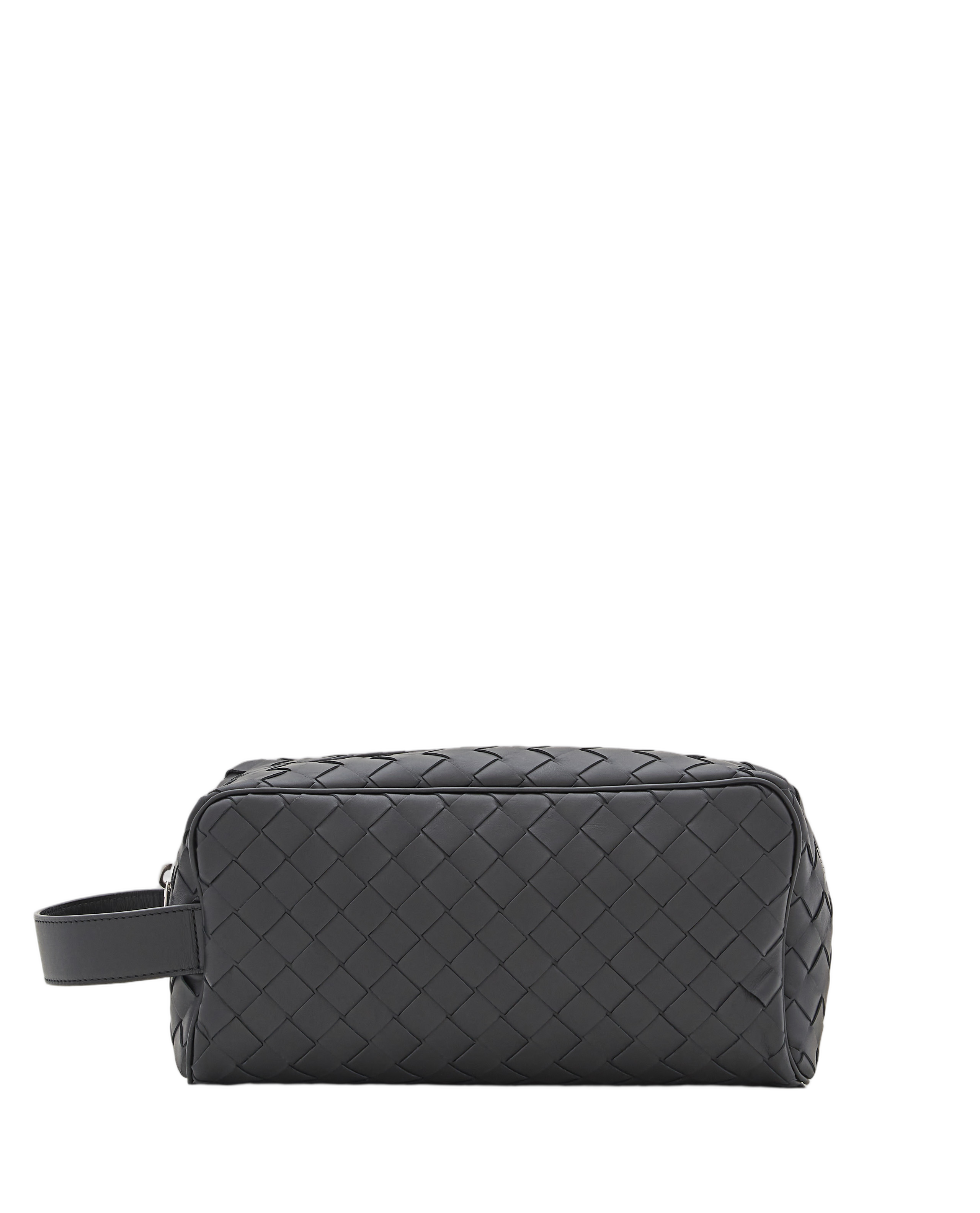 Black Leather Small Beauty Case