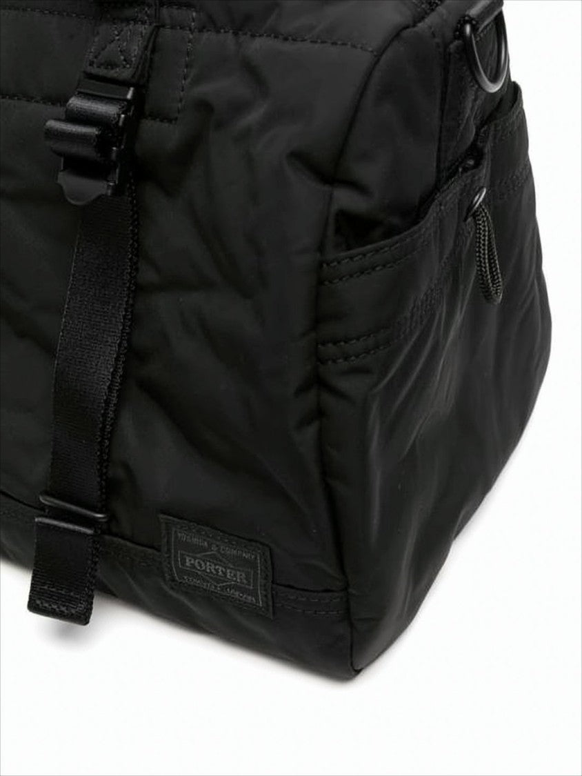Nylon Tote Bag With Adjustable Straps And Zippered Compartment