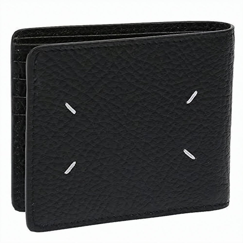 Textured Calf Leather Bifold Wallet