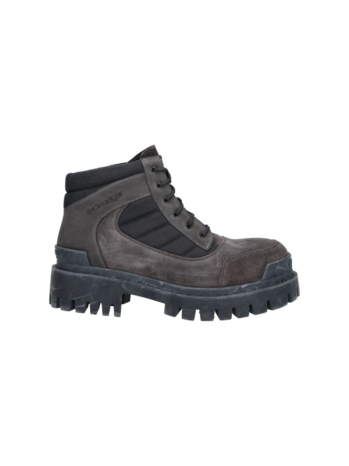 Combat Strike Chunky Ankle Boots with Lace-Up Closure and Rubber Sole