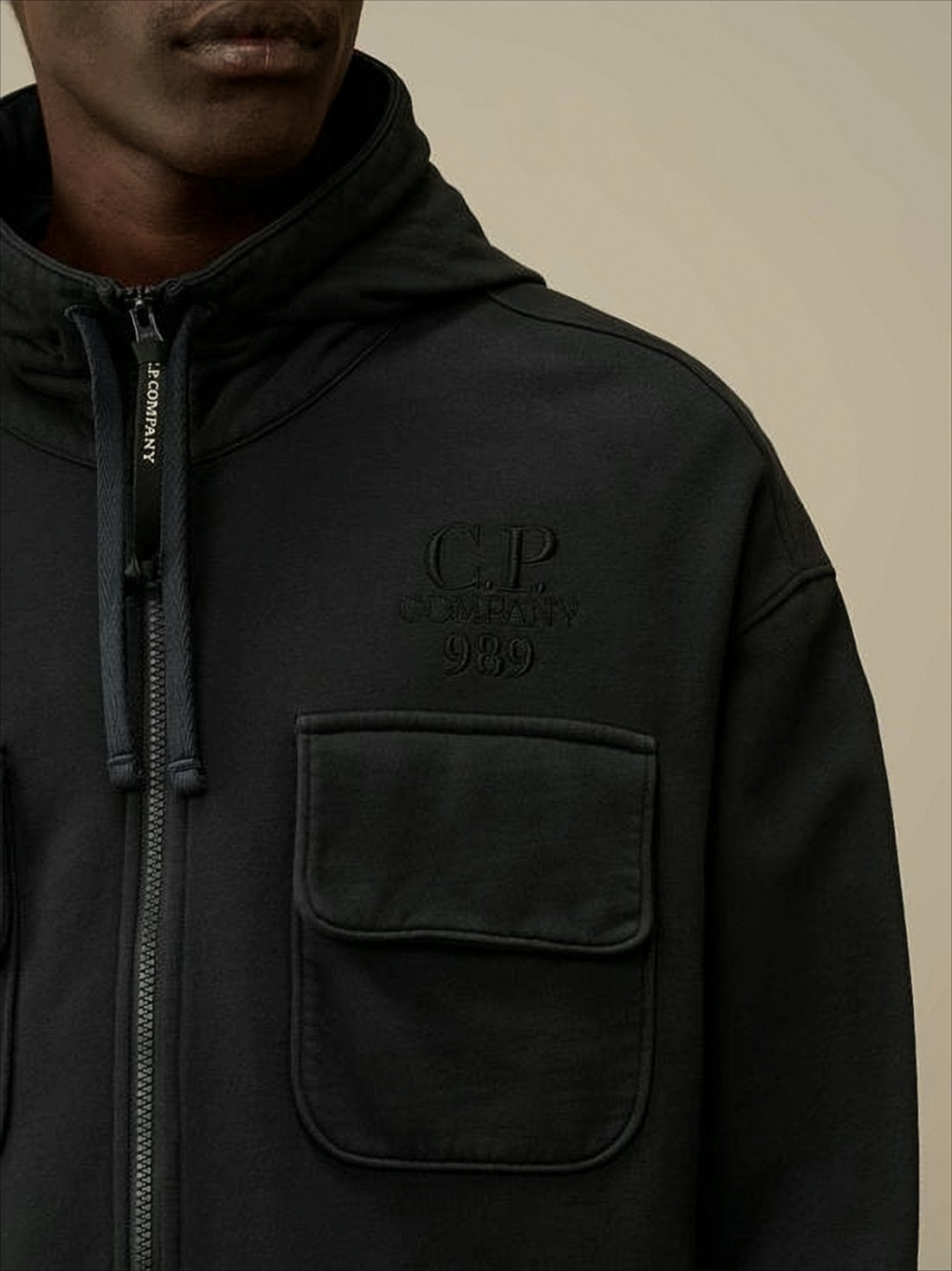 Relaxed Fit Cotton Jacket With Hood And Flap Pockets