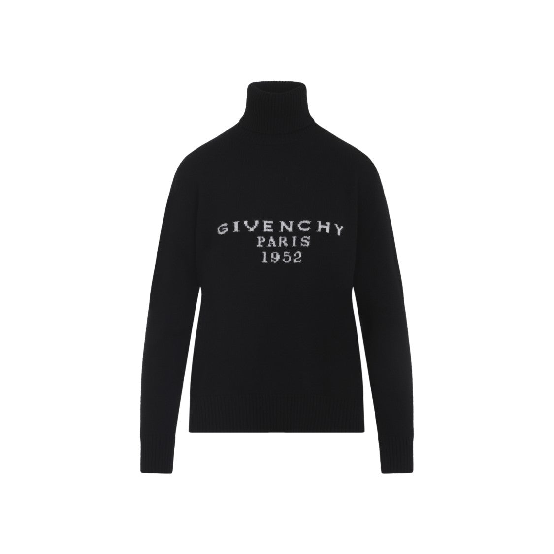 Ribbed Black Turtleneck Sweater