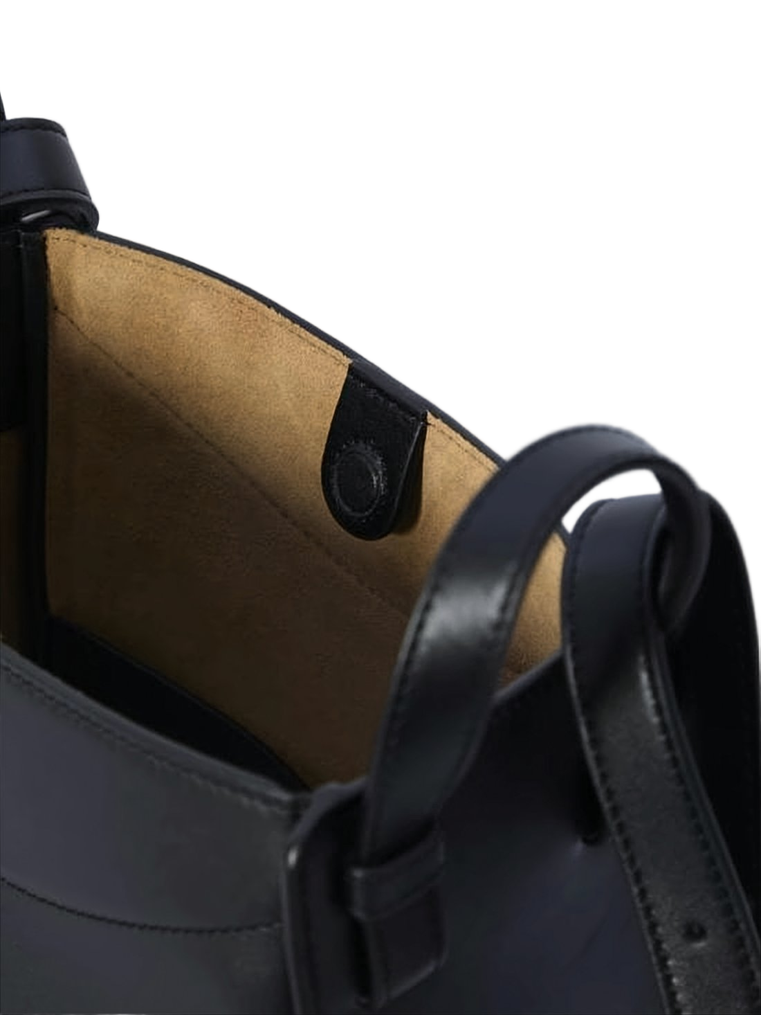 Structured Black Calf Leather Crossbody Bag