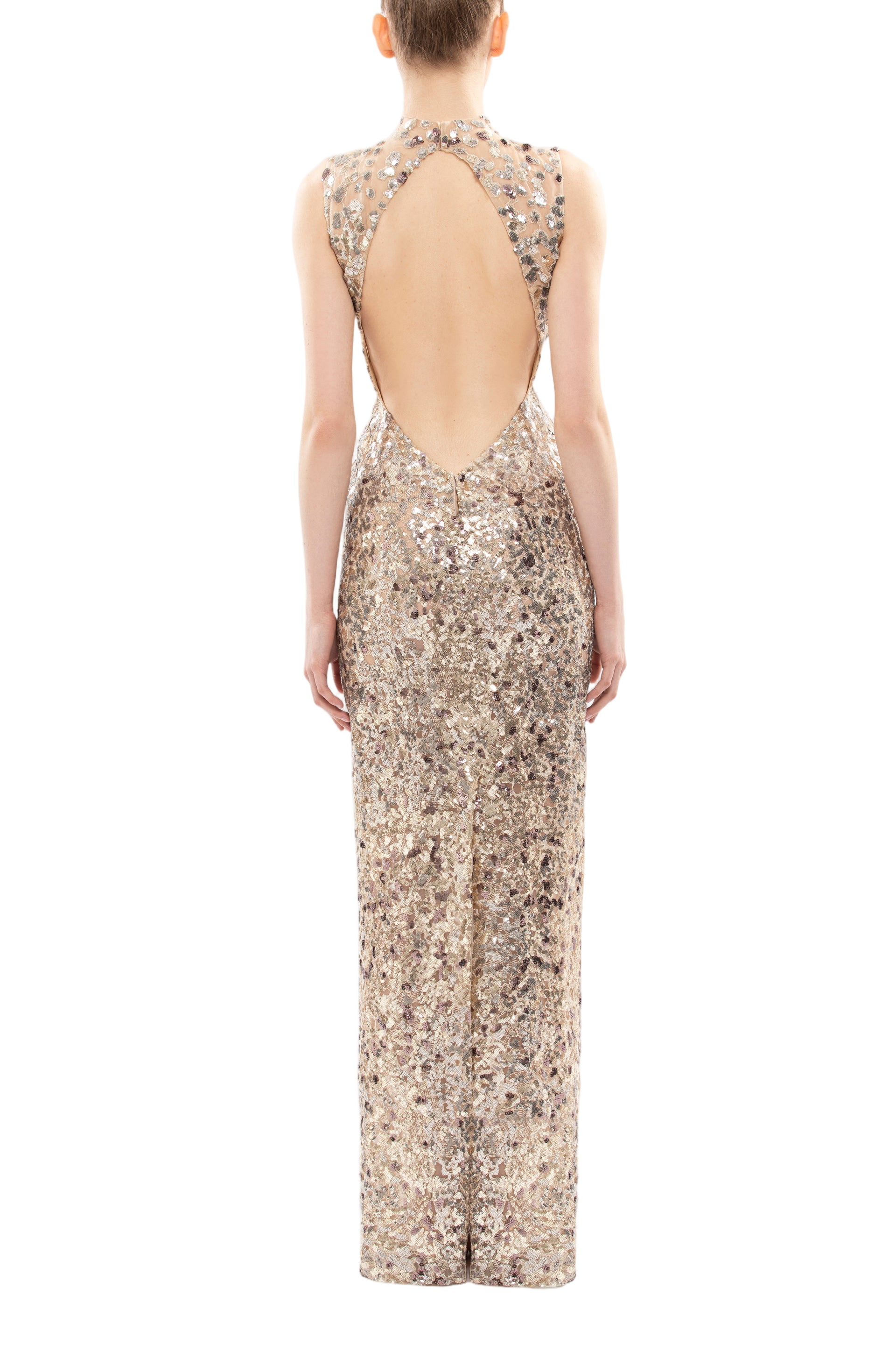 Sequin Embroidered Long Dress