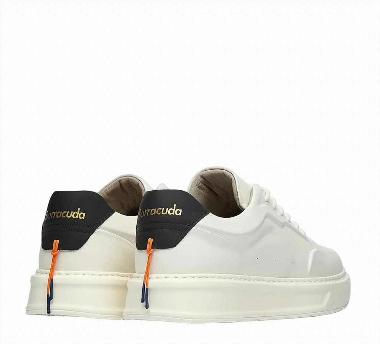 White Slip On Leather Sneakers