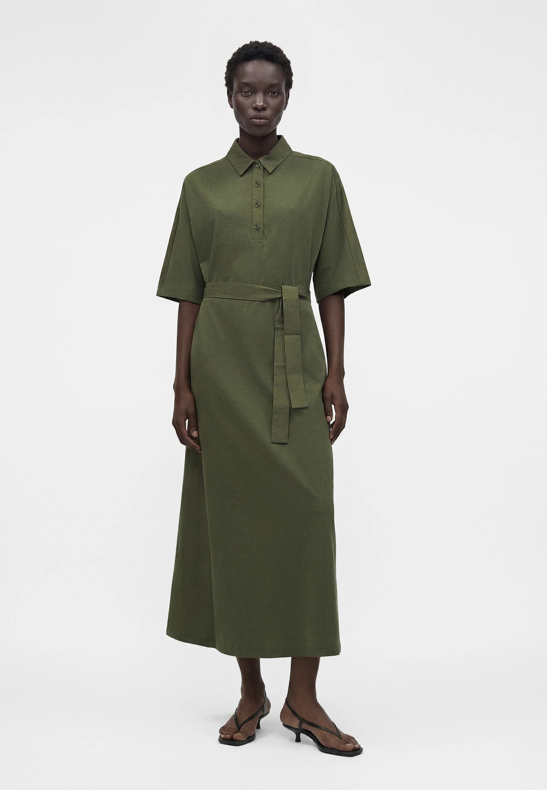 Midi Polo Dress with Relaxed Fit